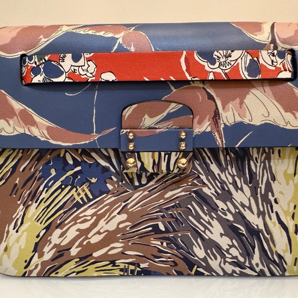 VALENTINO Garden Couture Mime floral print leather clasp flap crossbody bag. - Picture 3 of 14